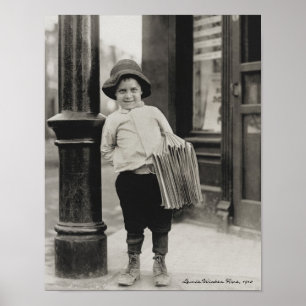 Poster Newsboy à St. Louis par Lewis Wickes Hine, 1910
