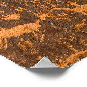 Poster Newspaper Rock est un panneau pétroglyphe gravé da (Coin)