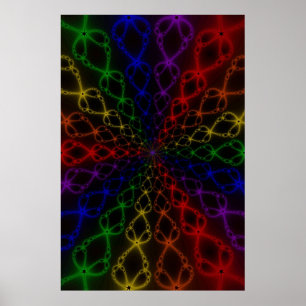 Poster Newton Rainbow Arc-en-ciel Fractal Art