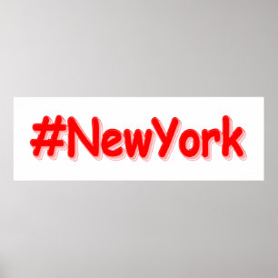 Poster "#NewYork" Joli design. Commandez dès maintenant