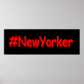 Poster "#NewYorker" Joli design. Acheter maintenant Impri (Devant)