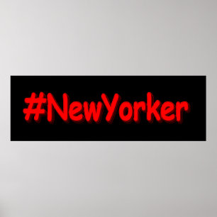 Poster "#NewYorker" Joli design. Acheter maintenant Impri