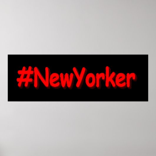 Poster "#NewYorker" Joli design. Acheter maintenant Impri (Devant)