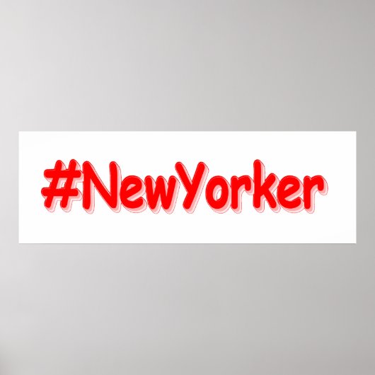 Poster "#NewYorker" Joli design. Commandez dès maintenant (Devant)