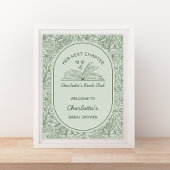 Poster Next Chapter Book Theme Bridal Shower Welcome