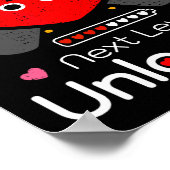 Poster Next Level Unlocked Love Power Loading Game Heart  (Coin)