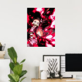 Poster Nezuko Blood Demon Art Demon Slayer (Bureau à domicile)