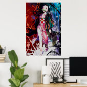 Poster Nezuko En Enfer Kimetsu No Yaiba (Bureau à domicile)
