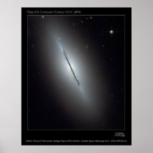 Poster NGC5866-Edge-OnLenticularGalaxy-20