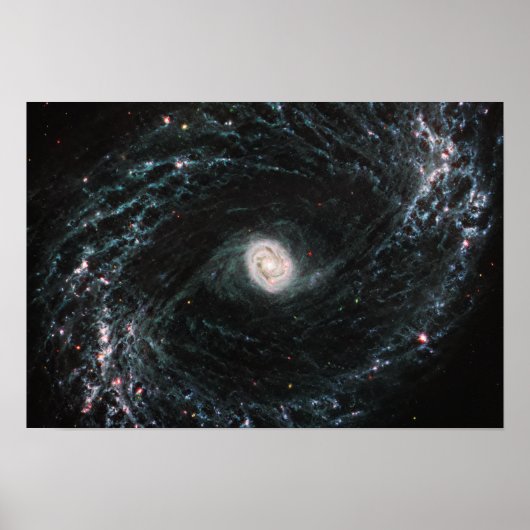 Poster NGC 1433 Galaxie spirale | MIRI | JWST (Devant)