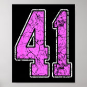 Poster Nge Nk And Nk Number 41 Jersey Player Uniform #41 (Devant)