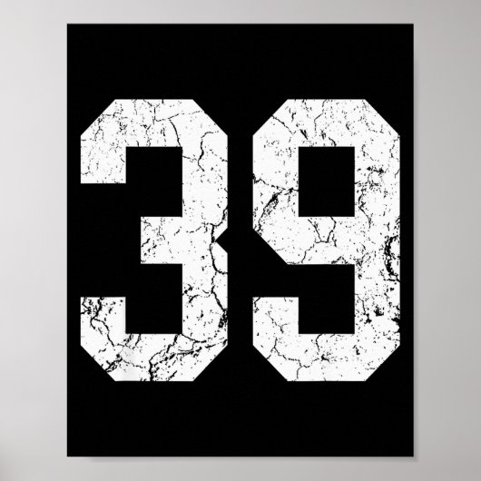 Poster Nge White Number &#; Jersey Uniform Player Fan (Devant)