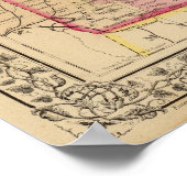 Poster NH, Vermont Carte par Mitchell (Coin)