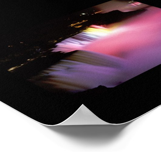 Poster Niagara Falls à la nuit (Coin)