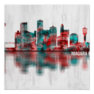 Poster Niagara Falls Canada Skyline