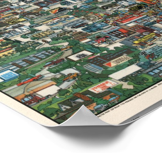 Poster Niagara Falls Map (Coin)