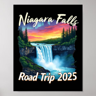 Poster Niagara Falls Road Trip Famille Voyage Vacances Ho