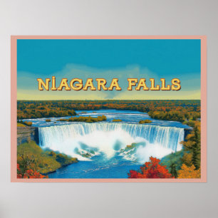 Poster Niagara Falls - Superbe paysage de chutes d'eau