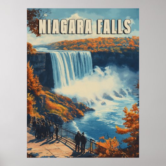 Poster Niagara Falls : Superbes chutes d'eau (Devant)