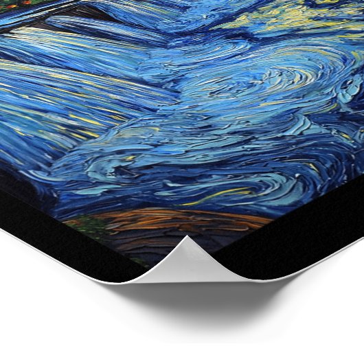 Poster Niagara Falls - Van Gogh Style - Starry Night  (Coin)