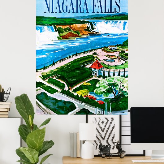 Poster Niagara Falls, vue sur la région, Canada, voyage v (Bureau à domicile)
