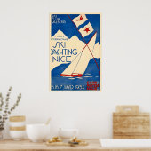 Poster Nice Côte d'Azur Ski Yachting Voile Mer (Cuisine)
