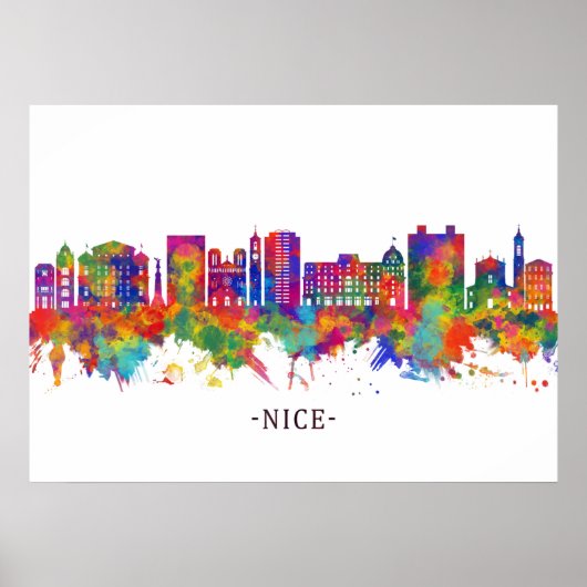 Poster Nice France Skyline (Devant)