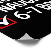 Poster Nice Naughty 6 7 Bruh 67 Christmas Six Seven Xmas (Coin)