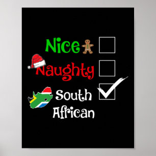 Poster Nice Naughty Afrique du Sud Noël