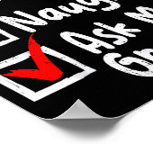 Poster Nice Naughty Ask My Grandpa Funny Christmas List F (Coin)