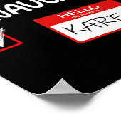 Poster Nice Naughty Bonjour Mon Nom Est Karen Père Noël X (Coin)