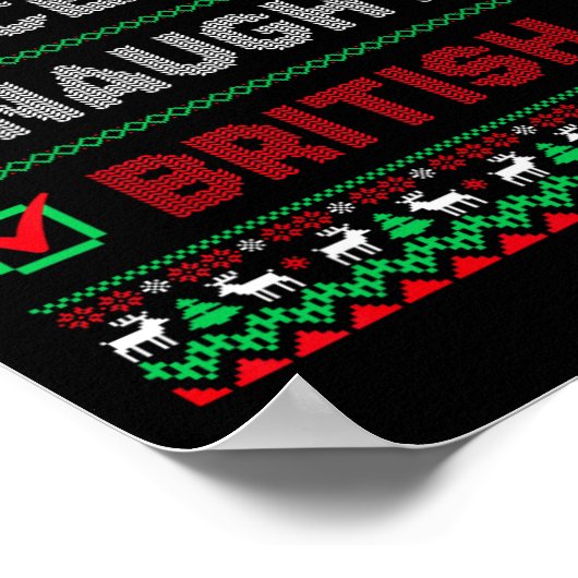 Poster Nice Naughty British Christmas Checklist Angleterr (Coin)