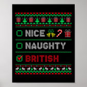 Poster Nice Naughty British Christmas Checklist Angleterr (Devant)