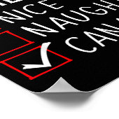 Poster Nice Naughty Canadian Christmas List Santa Claus C (Coin)