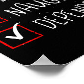 Poster Nice Naughty Dépend Noël Liste Santa Claus (Coin)