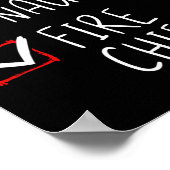 Poster Nice Naughty Fire Chief Christmas List Santa Claus (Coin)