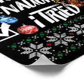 Poster Nice Naughty Funny Christmas Xmas I Tried Graphic (Coin)