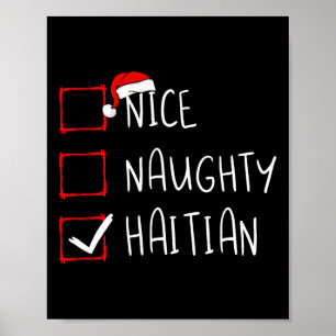 Poster Nice Naughty Haïti Noël Haïti Patrimoine Racine