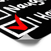 Poster Nice Naughty I Have Fun Funny Christmas List Famil (Coin)