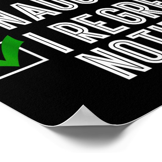 Poster Nice Naughty I Regret Nothing Merry Christmas Sant (Coin)