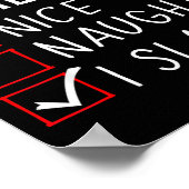 Poster Nice Naughty I Slayed Christmas List Slaying Slay (Coin)