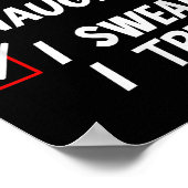 Poster Nice Naughty I Swear I Tried Christmas Family Xmas (Coin)