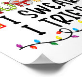 Poster Nice Naughty I Swear I Tried Christmas List Family (Coin)