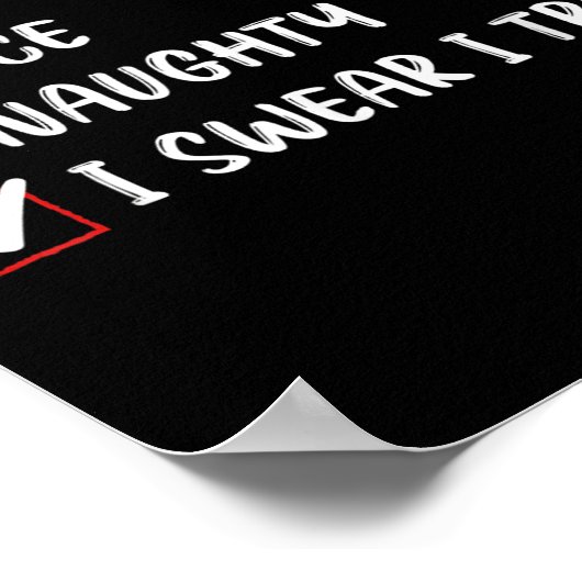 Poster Nice Naughty I Swear I Tried Christmas List Family (Coin)