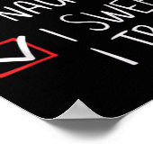 Poster Nice Naughty I Swear I Tried Christmas Santa Claus (Coin)