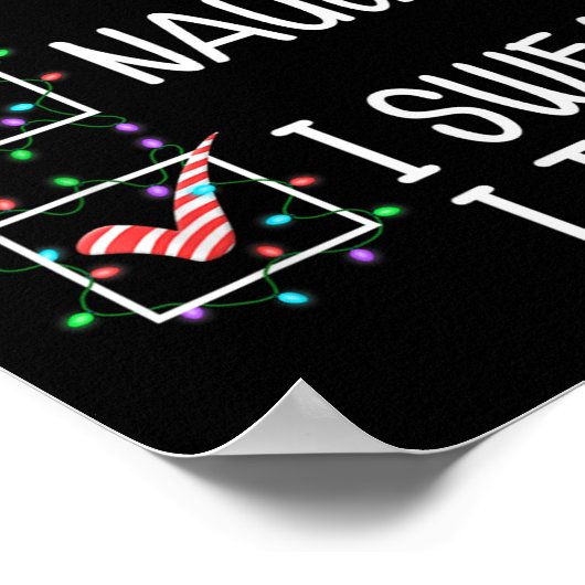 Poster Nice Naughty I Swear I Tried Funny Christmas List (Coin)