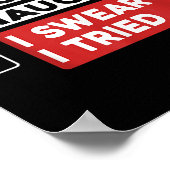 Poster Nice Naughty I Swear I Tried Funny Christmas List (Coin)