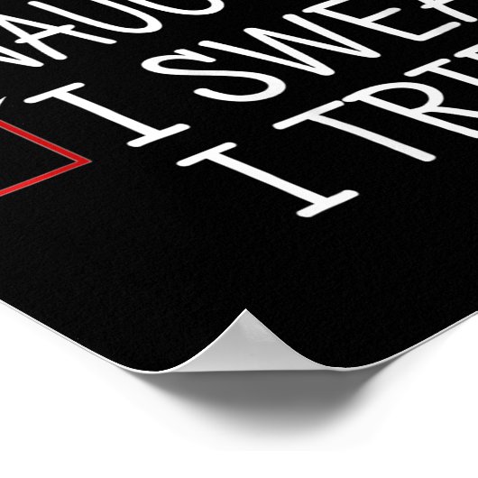 Poster Nice Naughty I Swear I Tried Funny Christmas List  (Coin)