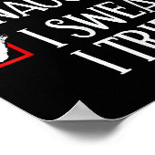 Poster Nice Naughty I Swear I Tried Funny Christmas List (Coin)