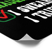 Poster Nice Naughty I Swear I Tried Funny Christmas List (Coin)